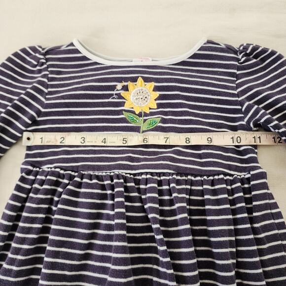 Vintage Y2k Gymboree Striped Sunflower Dress 4t - Picture 4 of 6